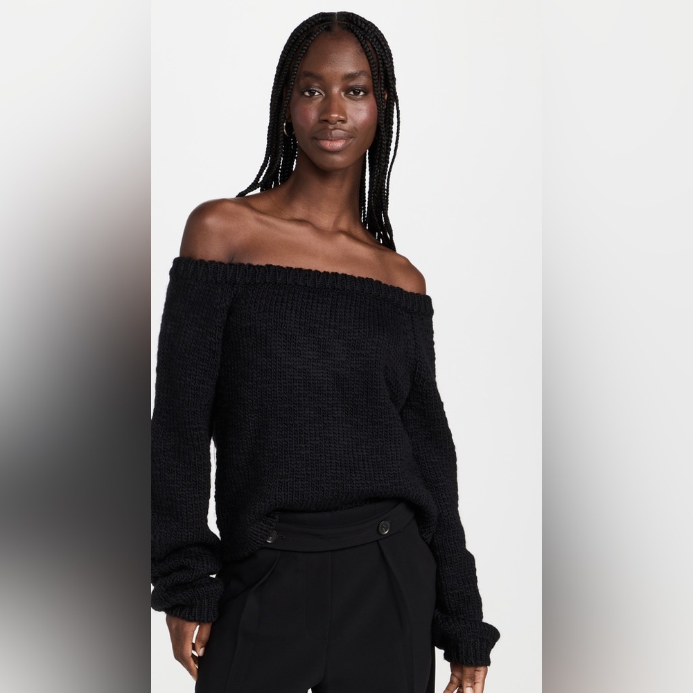 HELMUT LANG | OFF-SHOULDER SWEATER 🐈‍⬛